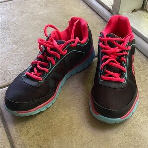 Fila Black and Pink Athletic Shoes